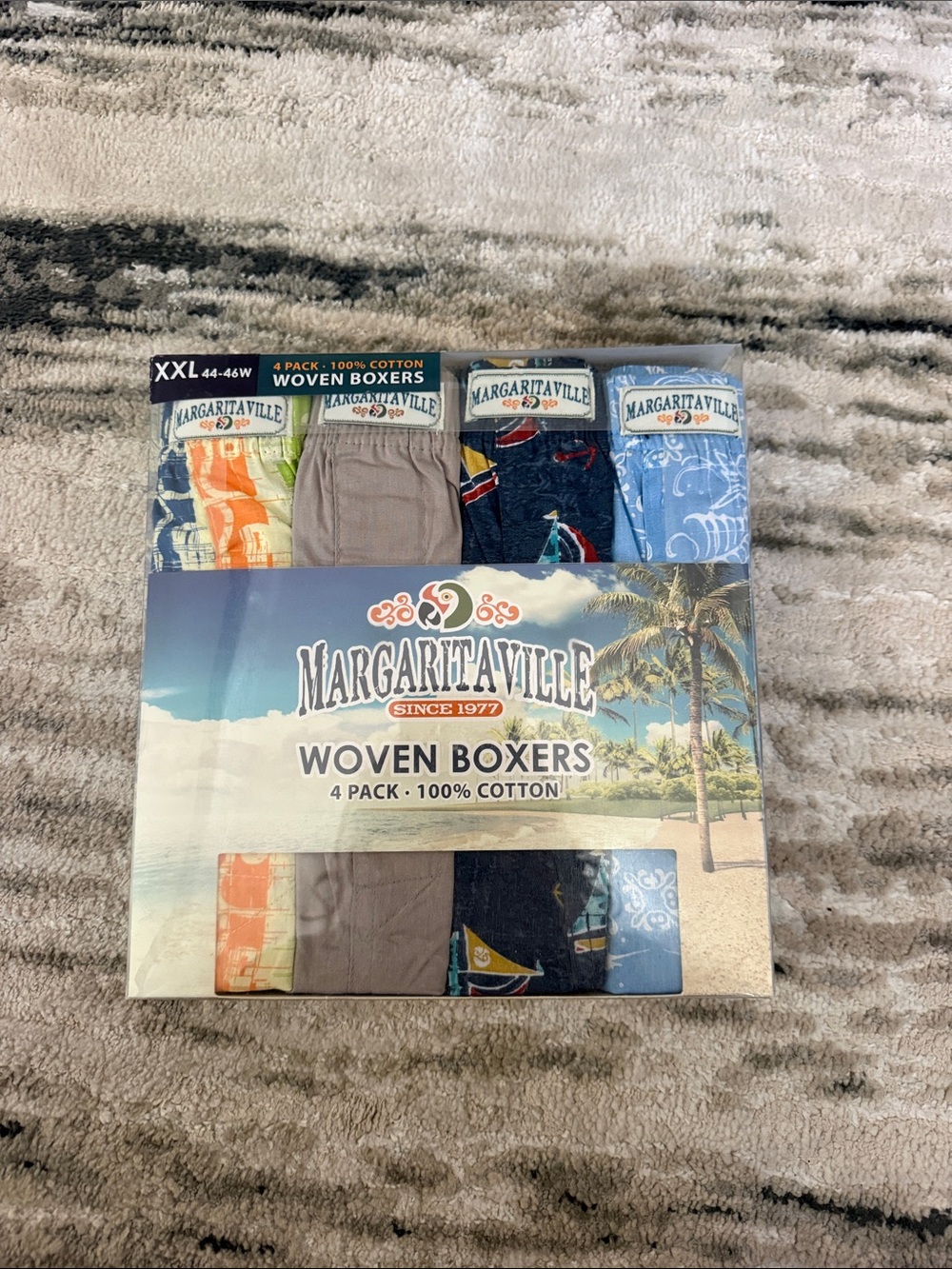 Margaritaville Men’s Woven Boxers 100% Cotton Size XXL XXLARGE